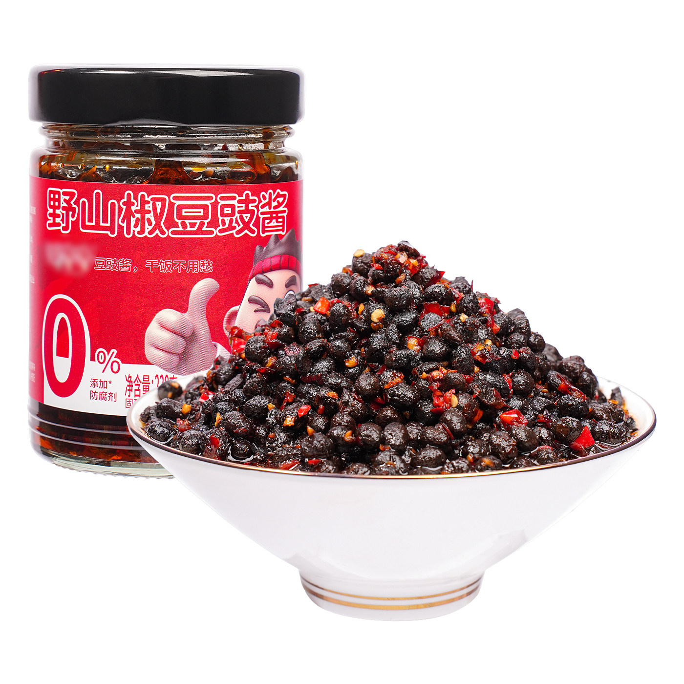 野山椒豆豉酱238g香辣软糯湖南特色发酵豆豉下饭菜即食拌饭酱菜,淘宝优惠券,粉丝福利购,淘宝优惠卷