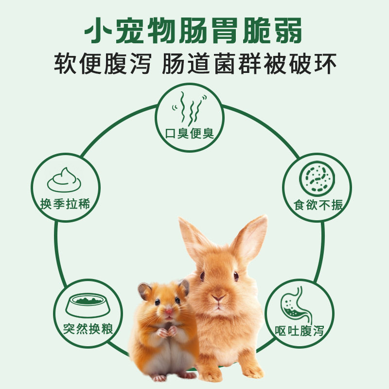 小宠物兔子益生菌粉荷兰猪龙猫仓鼠肠胃软便专用调理肠胃助消化药,淘宝优惠券,粉丝福利购,淘宝优惠卷
