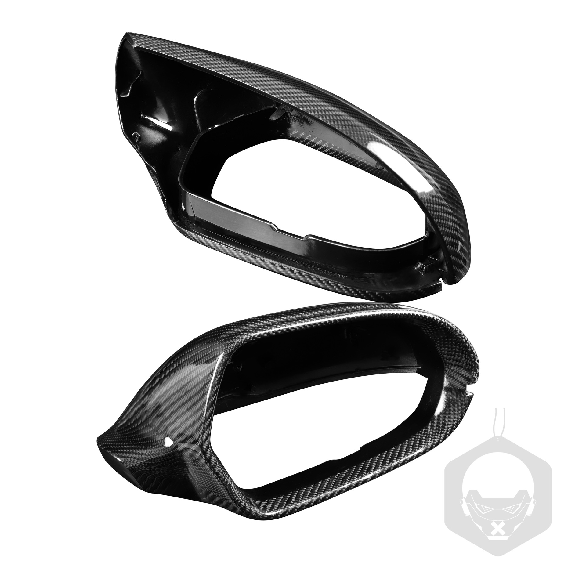 适用奥迪A6L C7碳纤维后视镜外壳罩替换件汽车改装配件亚马逊爆款