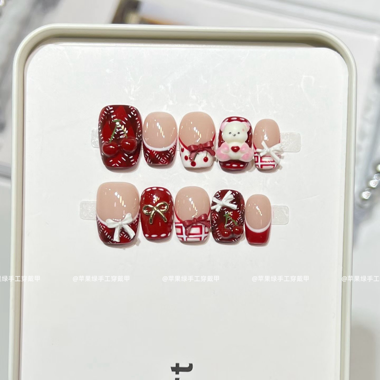 马上有钱摇摇木马新年战甲可爱卡通立体浮雕纯手工穿戴甲美甲贴片,淘宝优惠券,粉丝福利购,淘宝优惠卷