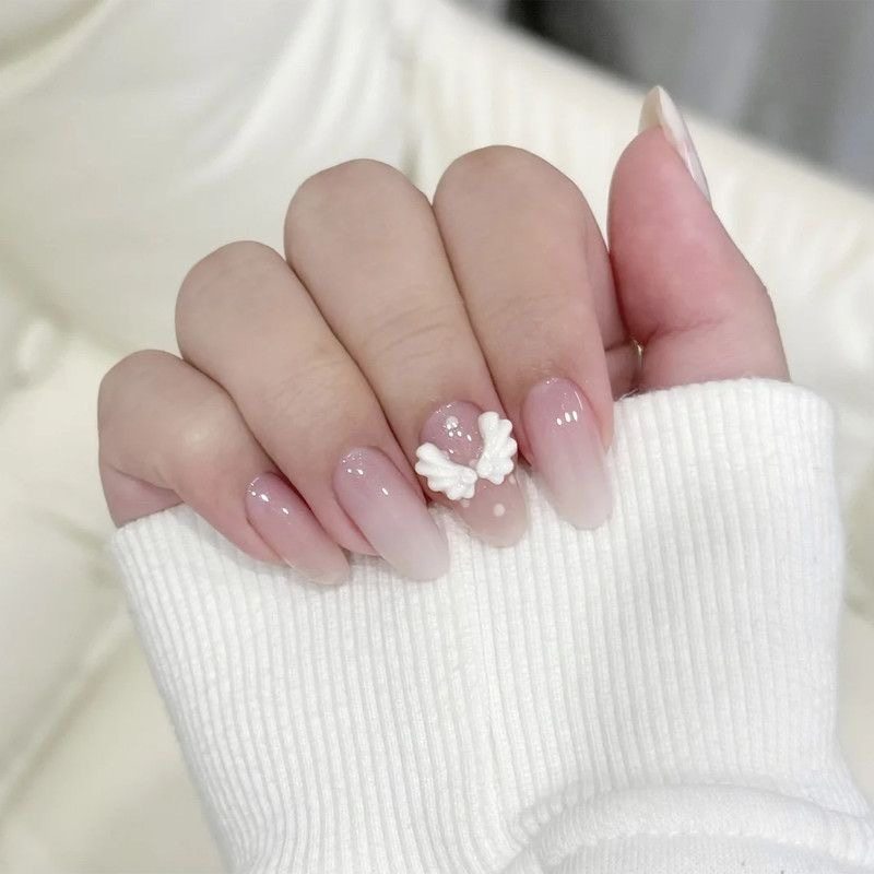 新款立体纯手工穿戴甲可爱小熊波点裸色显白ins甜美公主学生美甲,淘宝优惠券,粉丝福利购,淘宝优惠卷