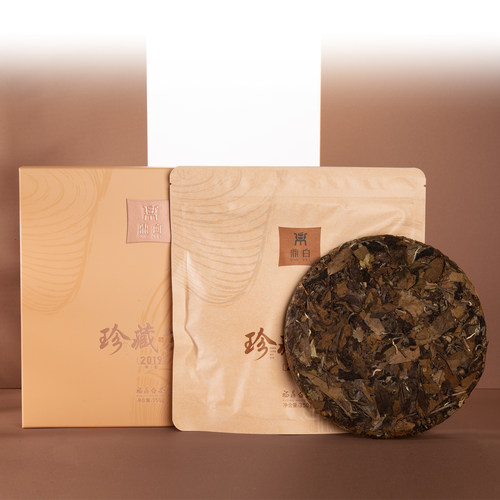 鼎白茶业珍藏岁月197273福鼎白茶饼寿眉350g简装日晒老白茶饼 - 图2