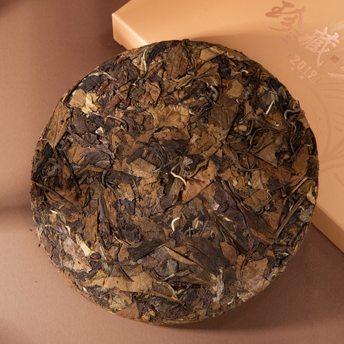 鼎白茶业珍藏岁月197273福鼎白茶饼寿眉350g简装日晒老白茶饼 - 图3