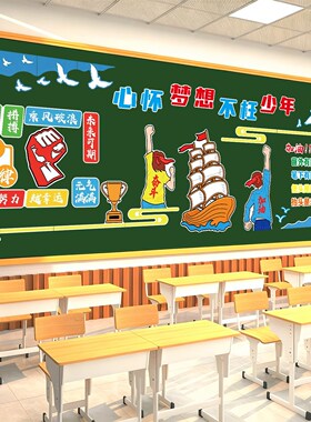 通用主题黑板报装饰中小学教室励