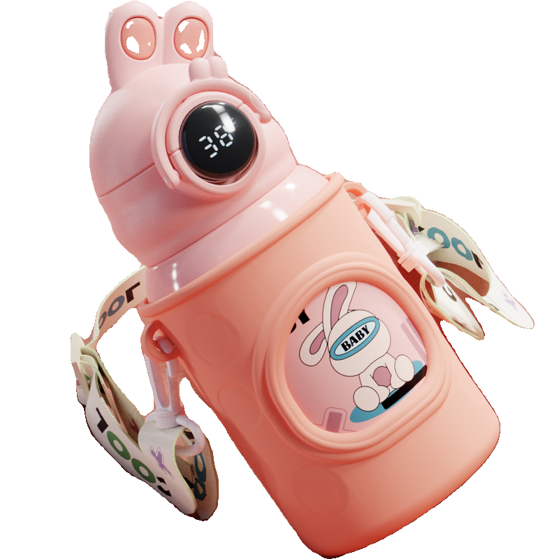 巴布豆智能儿童保温杯女学生高颜值卡通吸管水杯大容量幼儿园水壶,淘宝优惠券,粉丝福利购,淘宝优惠卷