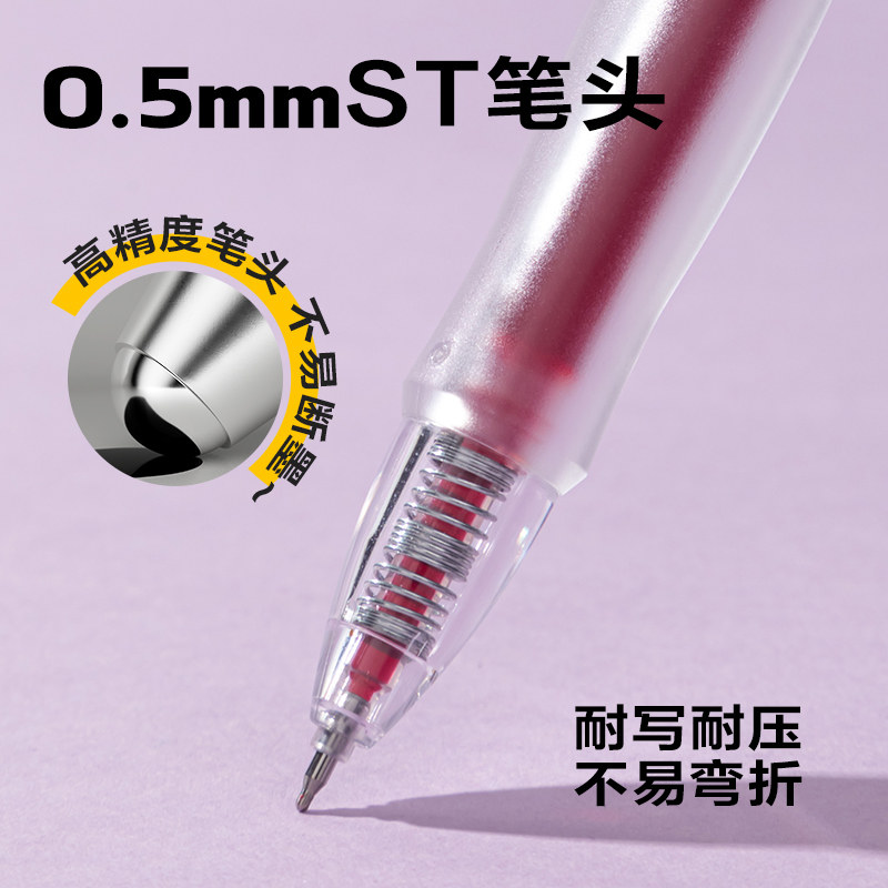 得力SA379秒干按动常规中性笔0.5mmST头 (红)(3支/盒),淘宝优惠券,粉丝福利购,淘宝优惠卷