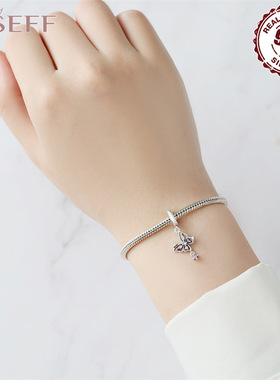 蝴蝶飞舞吊坠潘家纯银高贵女