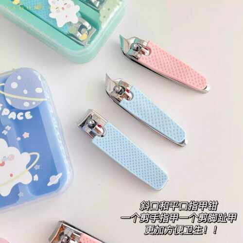 日本可爱儿童指甲剪刀套装可爱卡通女专用便携盒装宿舍指甲钳家用 - 图2