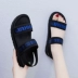 Dép 2019 mới chữ thường Hàn Quốc dép thể thao nữ hoang dã phẳng với giày mùa hè - Sandal Sandal