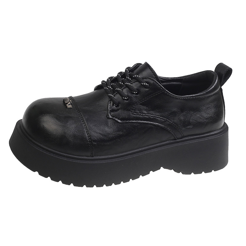 英伦风松糕厚底系带小皮鞋女深口单鞋2026新款春秋季玛丽珍乐福鞋,淘宝优惠券,粉丝福利购,淘宝优惠卷