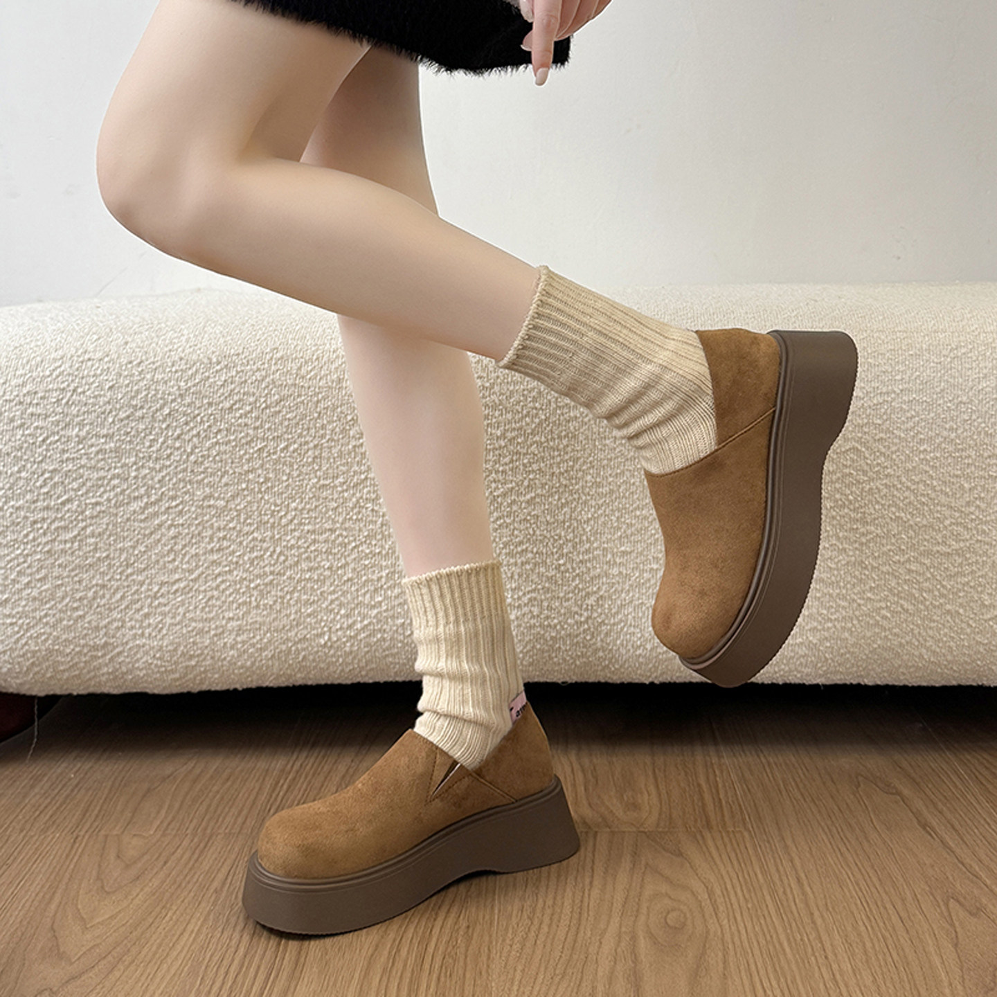 法式厚底深口单鞋女增高勃肯鞋2026新款春秋季配裙子百搭玛丽珍鞋,淘宝优惠券,粉丝福利购,淘宝优惠卷