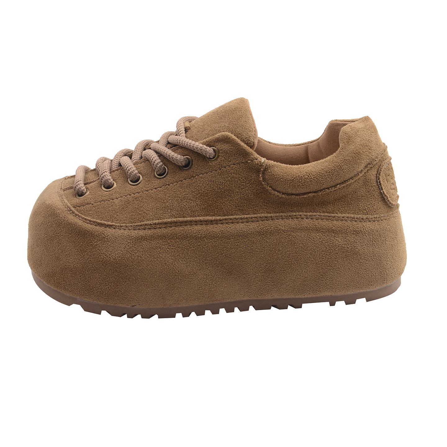 法式系带深口单鞋女秋冬厚底内增高勃肯鞋2025新款大头松糕面包鞋,淘宝优惠券,粉丝福利购,淘宝优惠卷