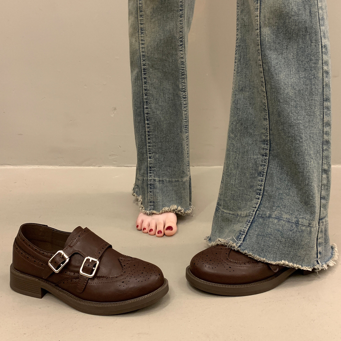 英伦黑色厚底小皮鞋女平底法式深口单鞋2026新款春秋乐福玛丽珍鞋,淘宝优惠券,粉丝福利购,淘宝优惠卷