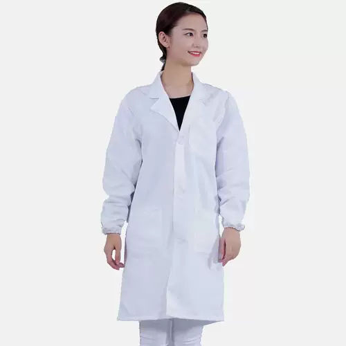 Тонкий белый халат, химическая униформа врача для работы, короткий рукав