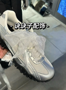 白色雪纺鞋带diy可拆卸