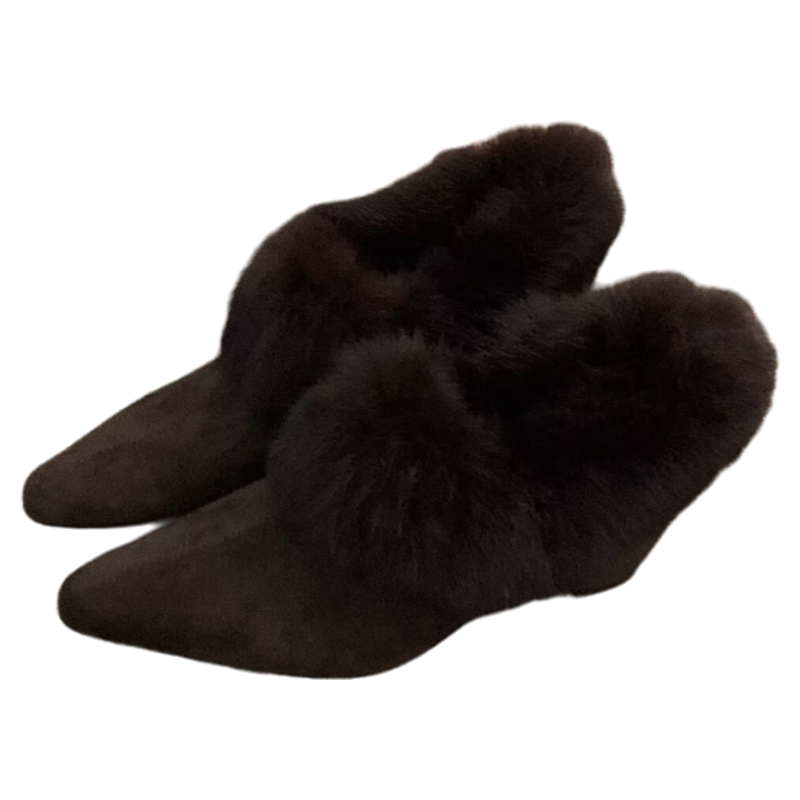 毛毛拖鞋女外穿一脚蹬穆勒皮鞋2025秋冬新款兔毛高级感绝美高跟鞋,淘宝优惠券,粉丝福利购,淘宝优惠卷