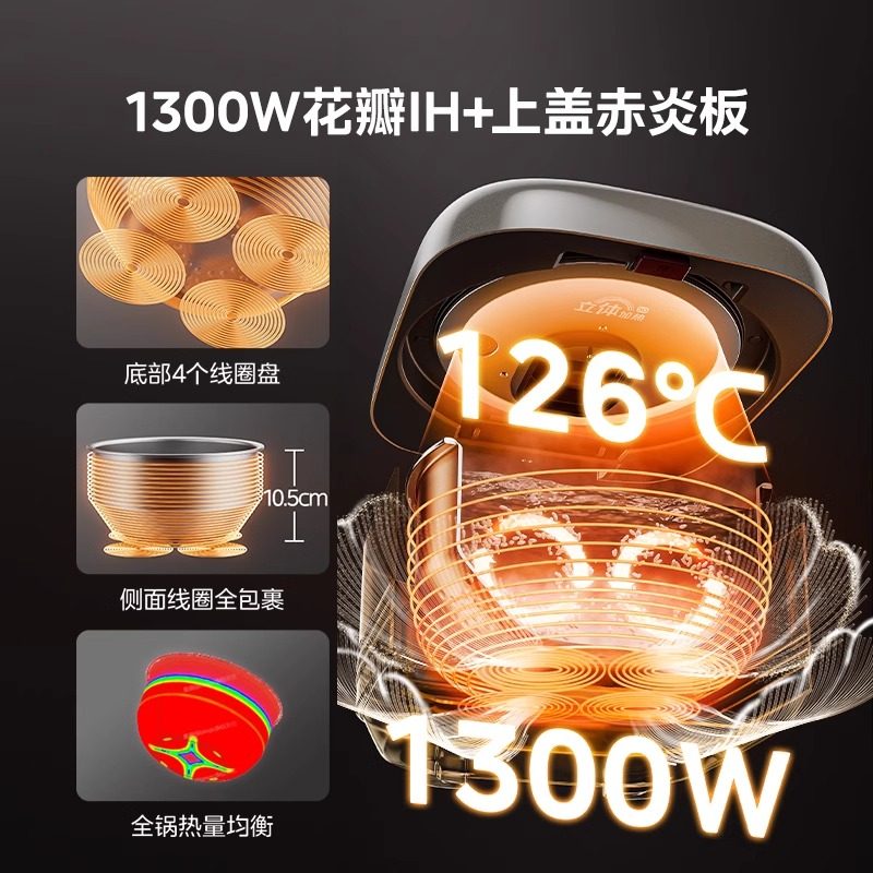 政府补贴美的花瓣ih电饭煲纯钛0涂层4L家用3-4人赤炎无涂层电饭锅,淘宝优惠券,粉丝福利购,淘宝优惠卷