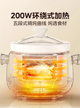 美的电炖锅陶瓷家用砂锅2026新款煲汤锅小型多功能煮粥锅政府补贴