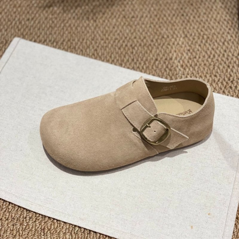 2026春季爆款反绒皮勃肯鞋女圆头平底皮带扣一脚蹬舒适百搭休闲鞋,淘宝优惠券,粉丝福利购,淘宝优惠卷