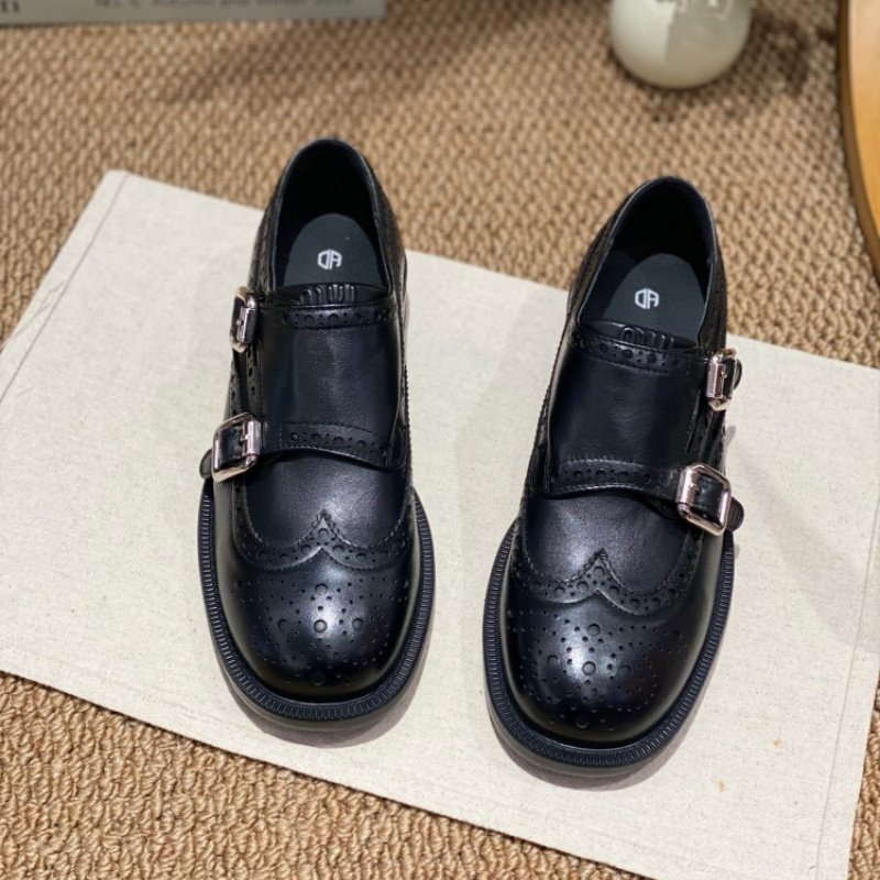 2026春季爆款英伦布洛克雕花皮带扣单鞋女乐福鞋百搭舒适一脚蹬女,淘宝优惠券,粉丝福利购,淘宝优惠卷