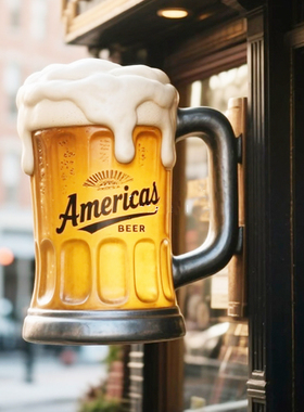 玻璃钢仿真啤酒杯雕塑模型