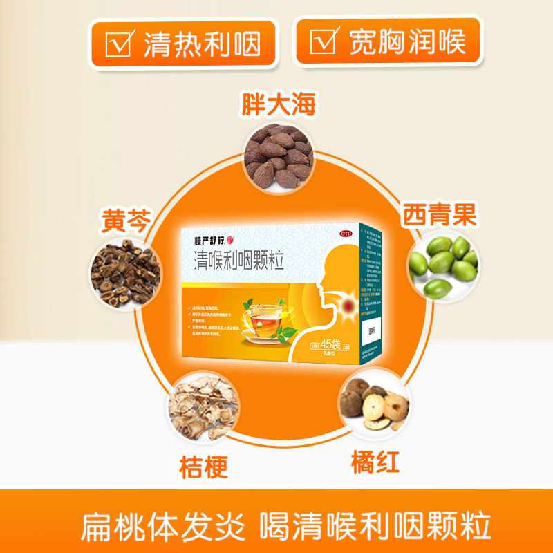慢严舒柠官方旗舰店利咽清喉颗粒 慢严舒柠药品咽喉