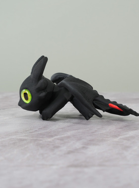 斧宝造物3D打印驯龙高手无牙仔蔚来nomi汽车摆件内饰汽车装饰品