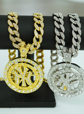 嘻哈风hiphop可旋转符号标志项链