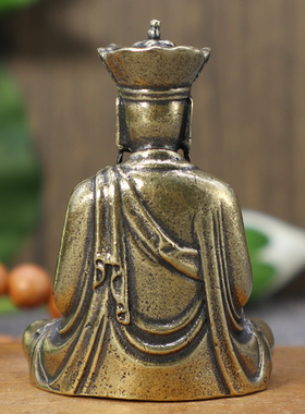 仿古风黄铜地藏王菩萨随身佛像