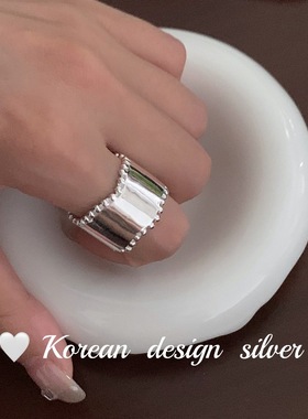 SASA银新款韩国宽版戒指/指环