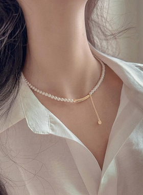 雨琦珍珠项链配饰女款百搭项链