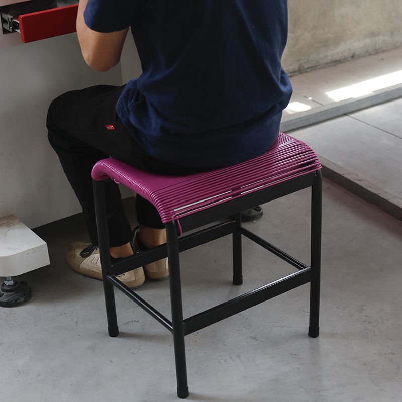 缝纫服装椅专用坐椅不卡脚四方凳藤椅久坐椅夏天透气凳子厂家直销 - 图0