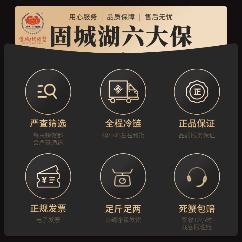 【活蟹】特大固城湖大闸蟹鲜活公蟹4.5两母蟹3.5两8只礼盒装中秋,淘宝优惠券,粉丝福利购,淘宝优惠卷