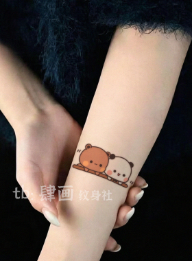一二布布纹身贴卡通可爱小熊猫