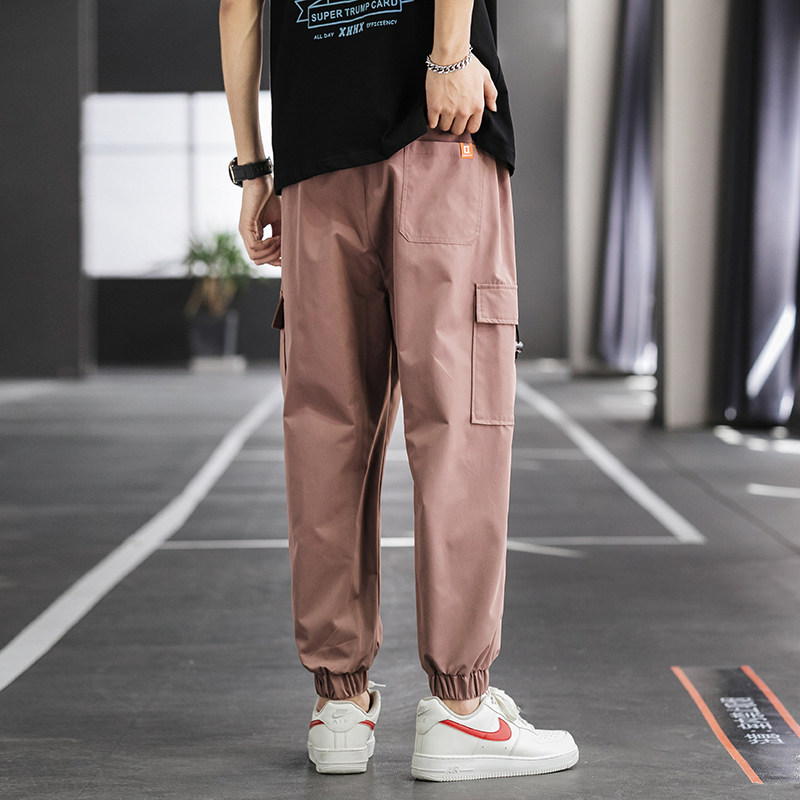 秋季9分九分裤男韩版潮流工装裤子 库洛玛休闲裤