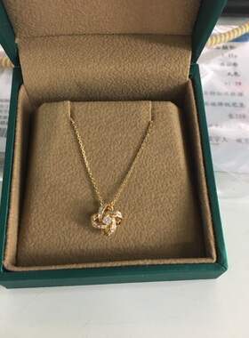 风车纯银18k金轻奢小众锁骨链