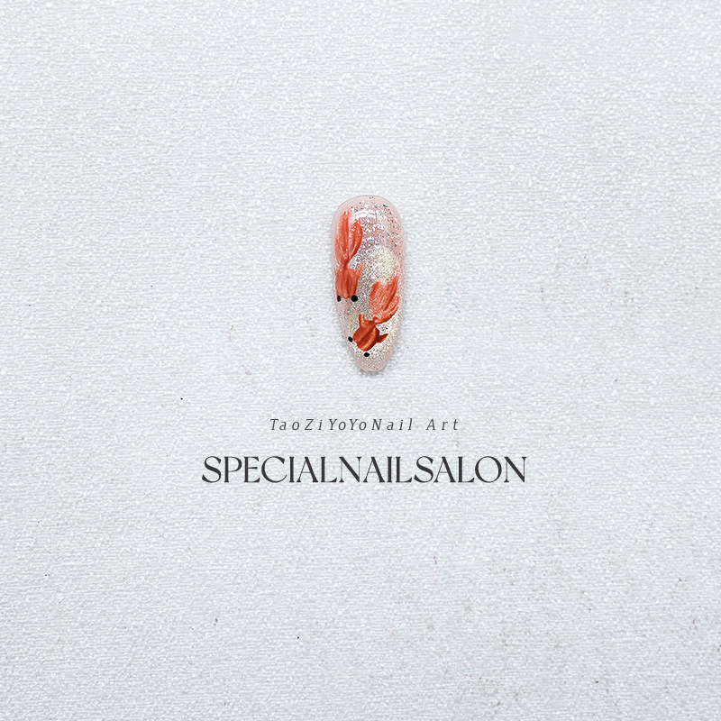 【好运锦鲤】纯手工穿戴甲晕染琥珀秋冬2025新款杏仁甲高级感美甲,淘宝优惠券,粉丝福利购,淘宝优惠卷