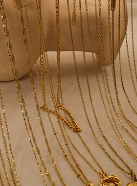 ins韩版贝母爱心钛钢小香项链女百搭轻奢小众欧美简约锁骨链饰品