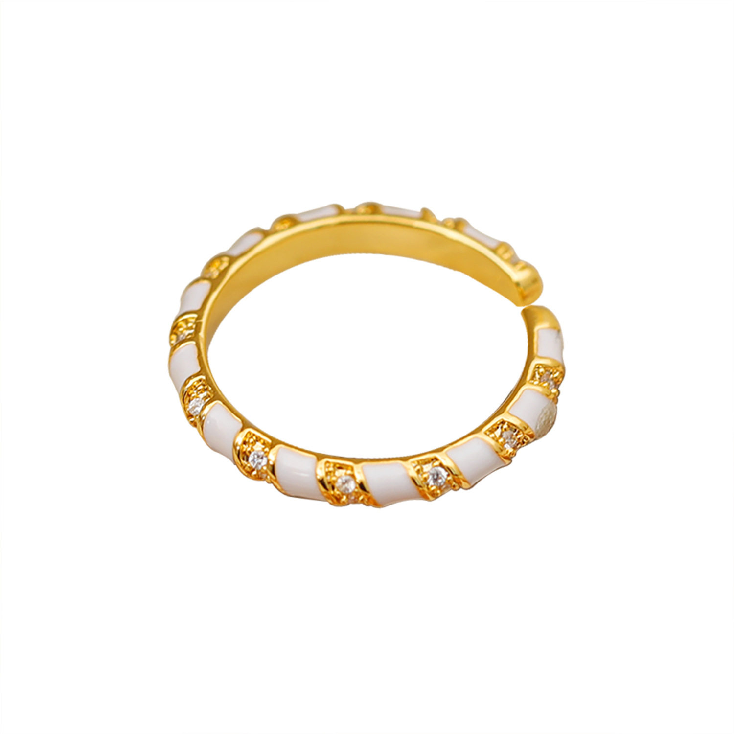 European and American temperament white thread drip oil ring for women ins