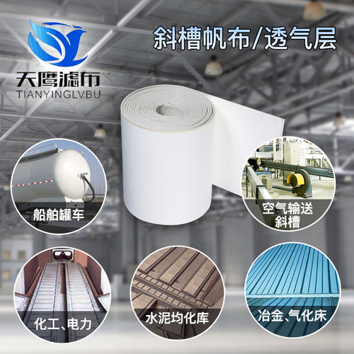 沸腾板气化布流化布风送斜槽空气斜槽帆布斜槽透气布斜槽滤布8mm - 图2