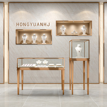 Jewelry Exhibition Cabinet Jewelry Watches Products Display Rack Glass Exhibition Cabinet Museum Exhibition Hall Upscale Counter Custom