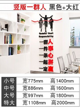 一群人一件事条心企业文化墙贴面办公室装饰会议公司背景励志标语