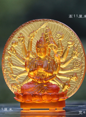 背板琉璃准提佛母菩萨佛像居家供奉摆件家用佛堂寺庙摆放礼佛用品