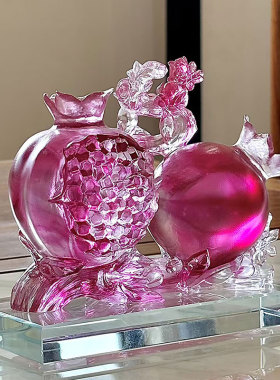 琉璃多子多福石榴装饰摆件居家办公商铺前台摆放乔迁送礼工艺礼品