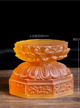 古法琉璃双层底座观音加高佛像