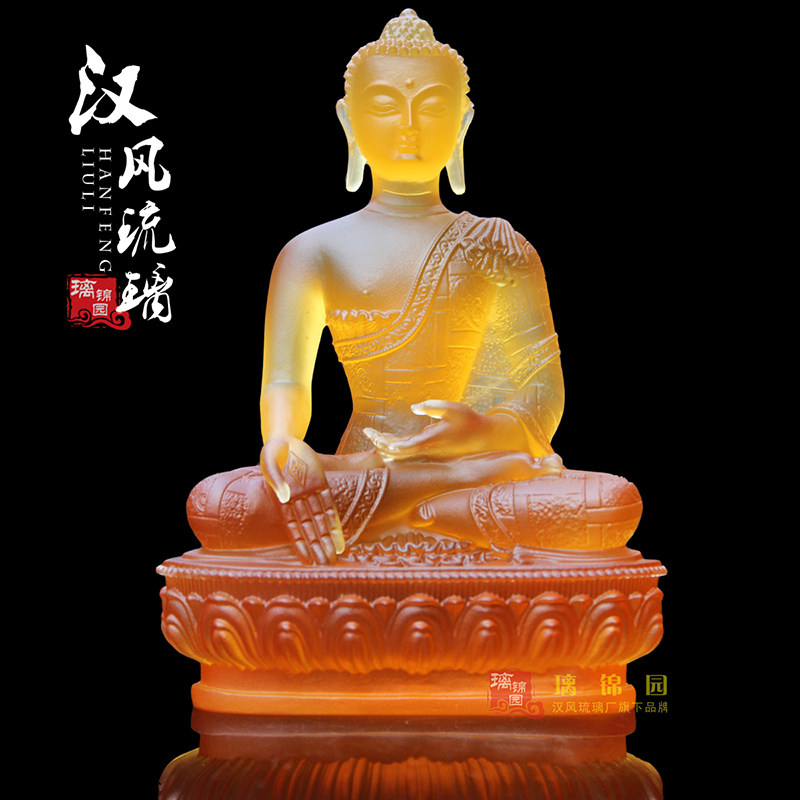 8寸古法琉璃药师七佛七种不同手势七颜色药师法像药师琉璃光如来
