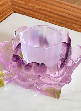 古法琉璃山茶花香插香座