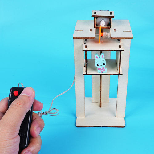 遥控升降电梯手工DIY科技小制作SETAM创客机器人趣味创新科学实验 - 图1