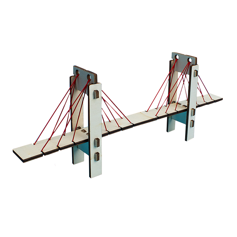 DIY自制斜拉桥 学生科技小制作创意发明力学物理实验教具作业推荐 - 图3