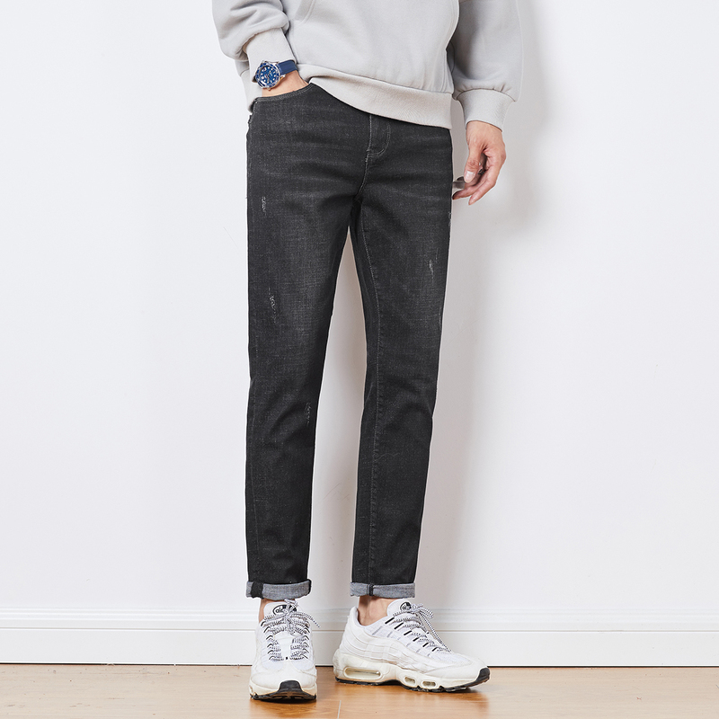 唐狮加绒男士2021冬季新款牛仔裤 唐狮喜之乐牛仔裤
